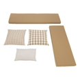 thumbnail image 1 of Linon 5 Piece Polyester Cushion/Pillow Set for Troyin Nook in Beige, 1 of 13