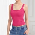 thumbnail image 2 of Débardeur à Encolure Carrée pour Femme Sans Manches à Double Doublure Hauts Basiques Collection Sharp, 2 of 4