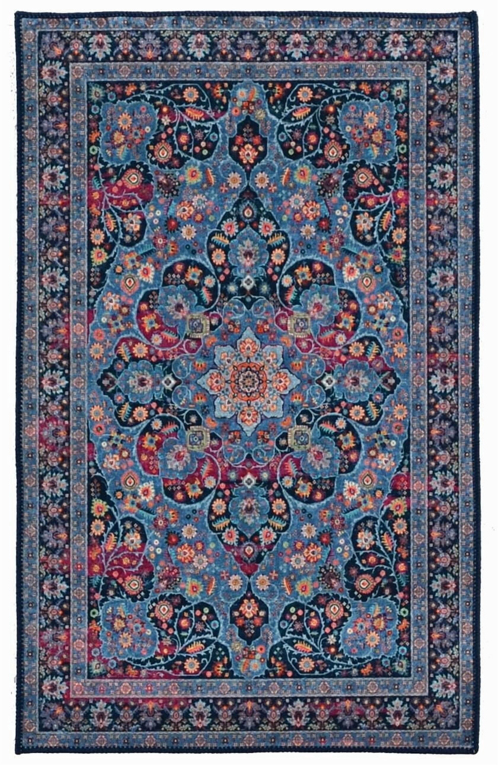 Tapis d'appoint Emerald Farlin noir & ivoire de 2 pi 2 po x 3 pi 2 po