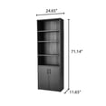 thumbnail image 3 of Mainstays Traditional 5 Shelf Bookcase with Doors, 3 of 8