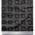 thumbnail image 1 of Soimoi Gray Cotton Poplin Fabric Square Geometric Printed Craft Fabric by the Yard 56 Inch Wide, 1 of 3