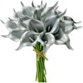 thumbnail image 1 of CHUANK 20pcs Artificial Calla Lily Silk Flowers 13.4” for Home Kitchen Wedding Table Decoration (White), 1 of 18