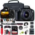 thumbnail image 1 of Canon EOS 4000D / Rebel T100 DSLR Camera with 18-55mm Lens + 64GB Card + More(International Model), 1 of 9