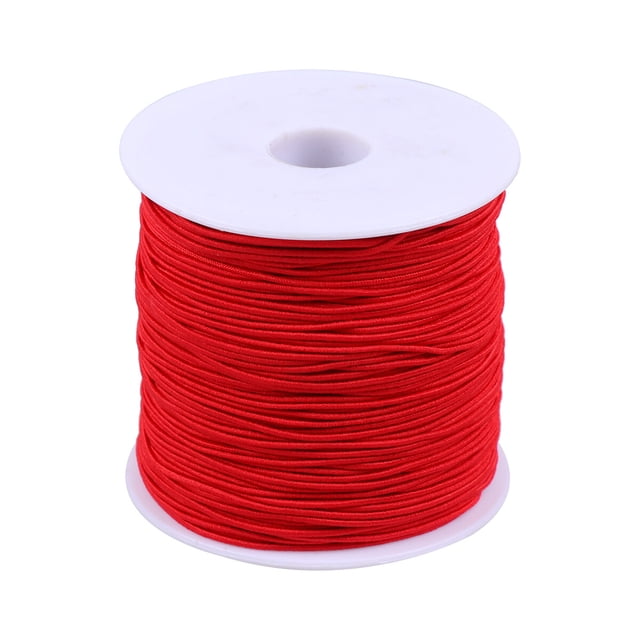 MasteelfCA 100M in 1 Roll Red Elastic String DIY Jewelry Accessories Manmade Strands Wear-resistand Beads String for DIY Jewelry