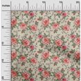 thumbnail image 2 of oneOone Tissu Viscose Georgette Rouge Matériel de Couture Floral Tissu Imprimé au Mètre 42 Pouces de Large, 2 of 4