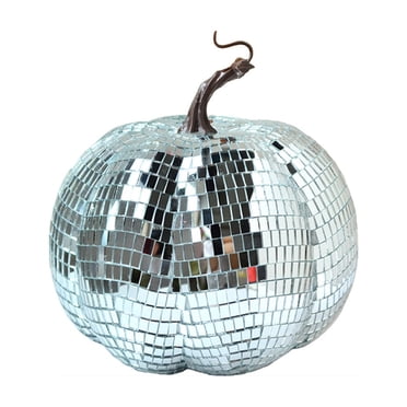 EGNMCR Halloween Decorations, Halloween Ornaments, Halloween Gifts Pumpkin Halloween Party Home Decor Photography Props Ornaments Mirror Glass Pumpkin a pumpkin