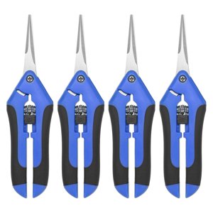 Uxcell 4-Pack Bypass Pruning Shears for Garden, 6.6 Inch Stainless Steel Scissors