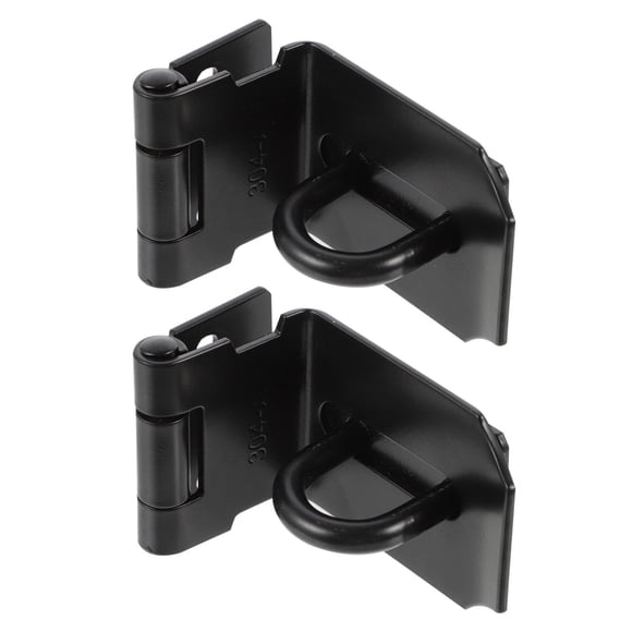 Black Stainless Steel Hasp Lock for Home Use Durable and Strong 2 Pieces