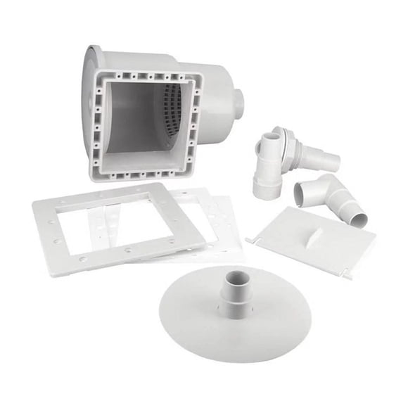 Swim Central HydroTools Above-Ground Swimming Pool ABS Thru-Wall Skimmer - 11.5" - White