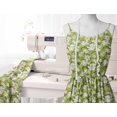 thumbnail image 4 of Soimoi Vert Poly Georgette Tissu Feuilles & Fleurs Imprimé Floral par la Cour 52 Pouces de Large, 4 of 4