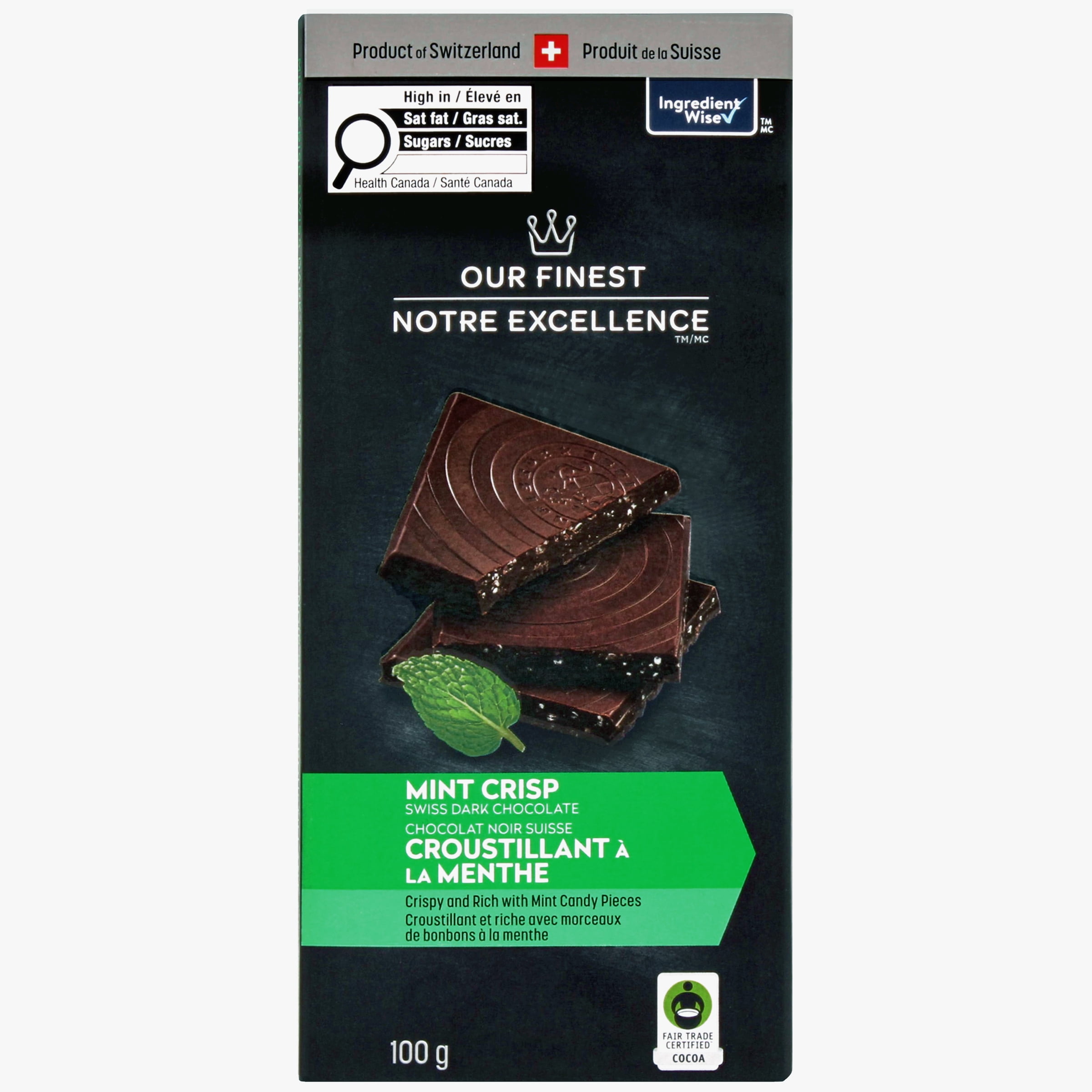 Our Finest Mint Crisp Swiss Dark Chocolate