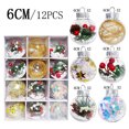 thumbnail image 1 of Christmas Outdoor Decor 12PCS Christmas Ball Ornaments Christmas Tree Decoration Holiday Multiple Styles Ornaments For Christmas Trees Party Ball Decoration Plastic Ball Outside Christmas Decorations, 1 of 3