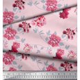 thumbnail image 2 of Tissu Popeline de Coton Pomme Roses et Feuilles Imprimé Floral par Yard 56 Pouces de Large, 2 of 3