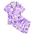 thumbnail image 4 of Ensemble de Pyjama 2 Pcs pour Enfants Imprimé Graphique Chemise à Manches Courtes et Shorts, 4 of 4
