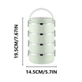 thumbnail image 3 of Chmadoxn Lunch Box, Bento Boxes Portable Lunch Box Circular Fresh-keeping Box Stainless Steel Insulated Student Office Worker Lunch Box Bento Boxes Bento Boxes, 3 of 6