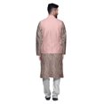thumbnail image 3 of Atasi Ensemble Kurta Pyjama Imprimé Veste Col Mandarin Chemise Ethnique Traditionnelle, 3 of 5