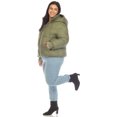 thumbnail image 4 of White Mark Women's Zip Hooded Puffer Jacket with Pockets, 4 of 7