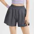 thumbnail image 2 of Plebaso Womens 2 in 1 Running Shorts High Waisted Athletic Shorts Lightweight Workout Shorts with Pockets, 2 of 7