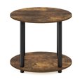 thumbnail image 3 of Furinno Turn-N-Tube Simple Design 2-Tier Round Wooden Coffee Table, Amber Pine, 3 of 6