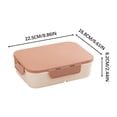 thumbnail image 2 of Leak-Proof Lunch Box for Adults & Kids - 3 Compartment Microwaveable Bento Box with Utensils, 2 of 2