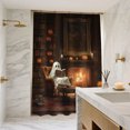 thumbnail image 5 of Doublure de Rideau de Douche en Tissu Polyester Renforcé Antirouille Design Halloween Résistant à l'Eau Lavable en Machine pour Baignoire, 5 of 5