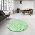 thumbnail image 4 of Ahgly Company Tapis d'Intérieur Lavable à la Machine, Carré, Transitionnel, Vert Menthe, Tapis de Zone, 5 Pieds Carré, 4 of 7