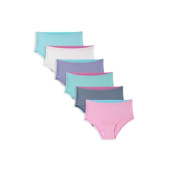 Girls True Comfort Modal Assorted Brief Underwear, 6 Pack