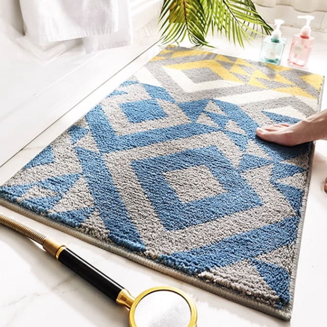 Birdeem Bath Mats for Bathroom,Bath Mats for Bathroom Non Slip,Bathroom Rugs Soft Absorbent Microfiber Bath Rugs Shaped Toilet Rug Non Slip Bath Carpet Mat for Bathroom,Bath Mats for Bathroom Non Slip