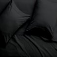 thumbnail image 3 of 6-PC Queen Organic 1000-TC Cotton Sheet Set - 15" Deep Pockets with 4 Pillowcases - Black, 3 of 7