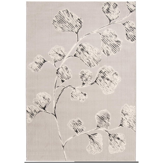 ECARPET Modern Area Rug for Dining Room, Living Room, Bedroom or Den Prima Grey