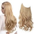 thumbnail image 5 of 1pcs Extensions de Cheveux Longs Bouclés Ondulés, Perruque Réglable Extension de Cheveux Longs Ondulés Perruque Synthétique Mise à Niveau dans les Postiches Extensions de Cheveux Invisibles Fil Noir, 5 of 5