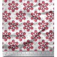 thumbnail image 1 of Soimoi Rayon Fabric Leaves & Floral Artistic Print Fabric by Yard 42 Inch Wide, 1 of 4
