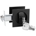 thumbnail image 1 of Bed/Bath Pocket Door Lock and Pull Contemporary Entry Square Privacy Door Lock Recessed 2 Sided Invisible Sliding Door Locks Hardware for 1 3/8 Inch to 15/16 Inch Thickness Door Black, 1 of 8