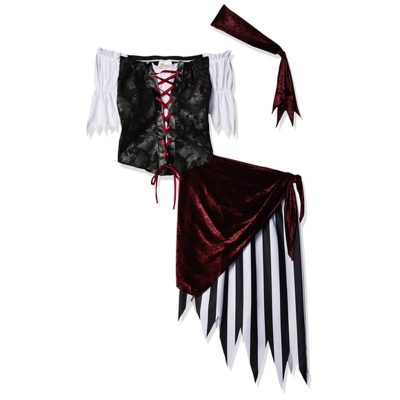 California Costumes Women's Pirate Beauty Plus Costume, black/white, 1X Large