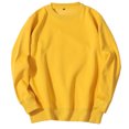 thumbnail image 2 of RXIRUCGD Chandail de Sport pour Homme à Col Rond, Chandail Molletonné à Enfiler à Manches Longues, Chandail à Capuchon Uni, Jaune, Taille : S, 2 of 3