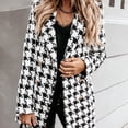 thumbnail image 2 of XZNGL Ladies Long Sleeve Suit Collar Double Breasted Woolen Jacket, 2 of 9