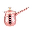 thumbnail image 2 of kurtrusly Turkish Pot Stainless Turkish Coffee Cups Pot Hand Tea Ear Cup Turkish Cups For Coffee And Tea Pink Gold 600ml, 2 of 6