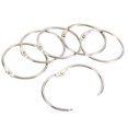 thumbnail image 1 of Unique Bargains 2' OD 1.8' ID Loose Leaf Rings Binder Ring Steel for Book DIY Scrapbook Notebook, Silver 24 Pack, 1 of 5