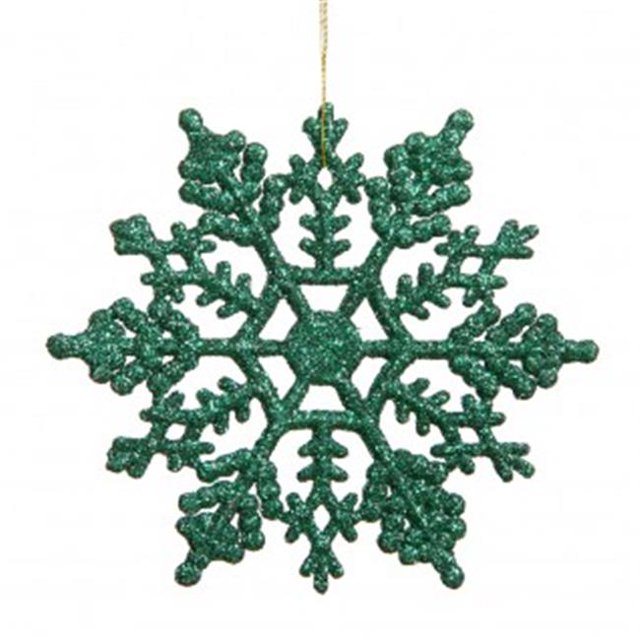 Vickerman M101604 Boîte de Flocons de Neige Pailletés Verts 8 Po. 12-Pvc