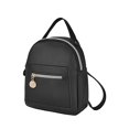 thumbnail image 4 of Leather Backpack Cute Casual Daypack Zippered Pockets Crossbody Convertible Shou, 4 of 9