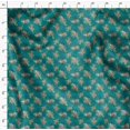 thumbnail image 4 of Soimoi Tissu de Crêpe de polyester Vert Feuilles et Fleurs Tissu Imprimé Floral par la Cour 52 Pouces de Large, 4 of 5