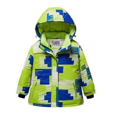 EGNMCR Enfants Bébé Filles Garçons Hiver Camouflage Intelligent Chauffage Électrique Combinaison de Ski pour Garçons et Filles en Hiver Épais Usb Chauffage Électrique Ski Combinaisons