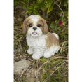 thumbnail image 1 of Hi- Line Gift 87762-BR Shih Tzu Sitting Brown/White Dog Statue, 1 of 5