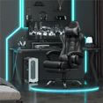 thumbnail image 2 of Yaheetech High Back Ergonomic Gaming Chair with Slide Out Footrest, Full Black, 2 of 8