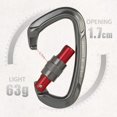 thumbnail image 3 of jinwen Climbing Carabiner Carabiners Dog Leash Rescuing Fall Protection 25KN Grey, 3 of 9