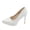 White, variant on Pointed Toe High Heels For Women in Glossy Patent Leather, Slender Stiletto Pump with Ankle Strap for Office, Wedding, and Evening Events