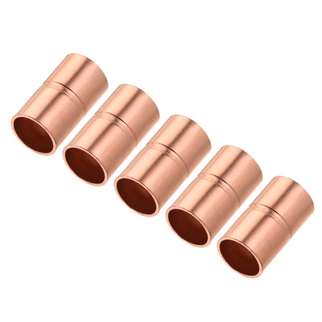 Uxcell Raccord Droit en Cuivre Raccords de Soudage pour Climatiseur CVC 5 Pcs 5/16 Pouces