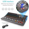 thumbnail image 4 of Pyle PMXU128BT 12 Channel Bluetooth DJ Studio Audio Sound Board Mixer System, 4 of 7