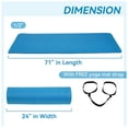 thumbnail image 2 of Fitvids 1/2-Inch Thick High Density Exercise Yoga Mat, Carrying Strap, Blue, 2 of 8