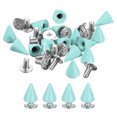 thumbnail image 1 of Unique Bargains 50 Sets Cone Spikes Studs 7x10mm Studs and Spike Screw Back Rivet Green, 1 of 4